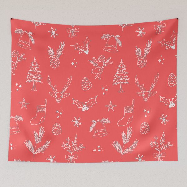 Item preview, Christmas ornaments pattern - red designed and sold by Anis Illustration.