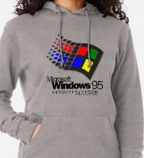 WINDOWS 95 (weiß / keine Wolken) Leichter Hoodie