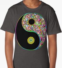 Yin Yang Symbol Psychedelic Art Design Long T-Shirt