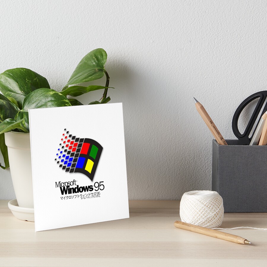 WINDOWS 95 (white/no clouds) Art Board Print