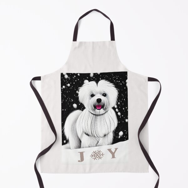 Item preview, Cute Maltese dog in the winter with text "JOY"/ Maltese dog lovers/ Christmas/New Year designed and sold by bubblylive.
