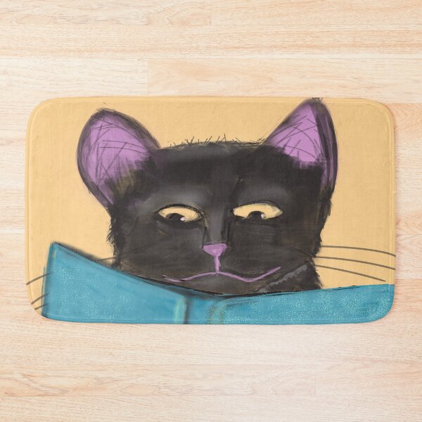 Item preview, Intelligent Cat with Book Whimsical Art designed and sold by LisWilliams.