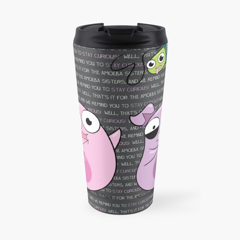 Amoeba Sisters Catchphrase Travel Coffee Mug