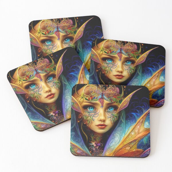 Item preview, Ornate Rainbow Faerie Face designed and sold by fairytailsaiart.