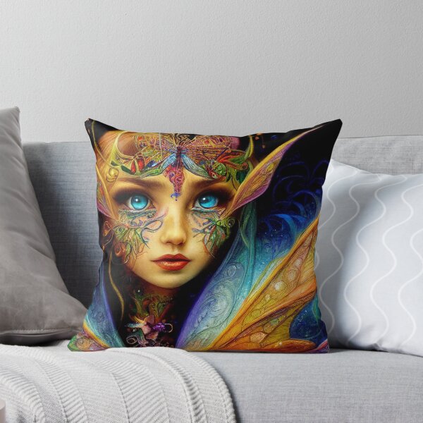 Item preview, Ornate Rainbow Faerie Face designed and sold by fairytailsaiart.