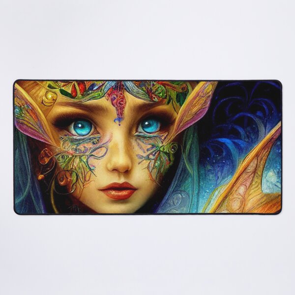 Item preview, Ornate Rainbow Faerie Face designed and sold by fairytailsaiart.