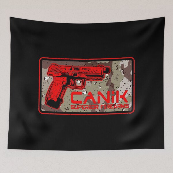 Item preview, Canik TP-9 TP9 Pistol 3D Retro Anime Gun - Warrior Operator - Badge - Camo Desert designed and sold by Warhawk Designs.