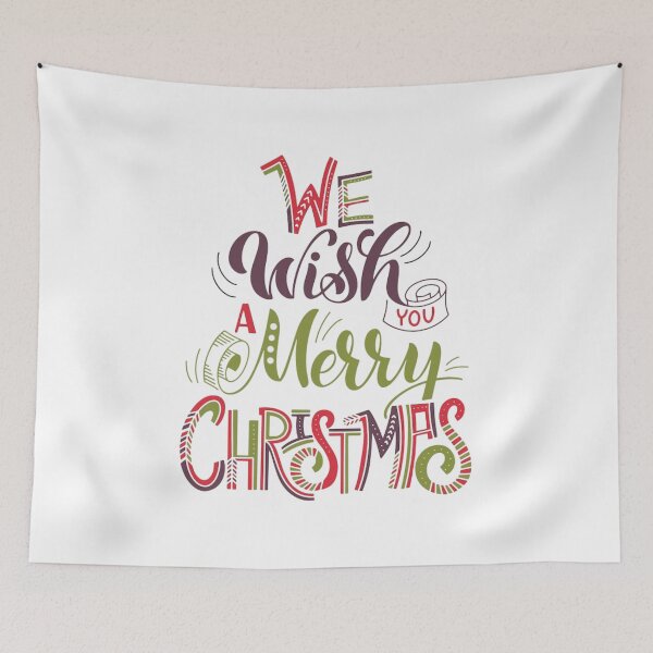 Item preview, We Wish You A Merry Christmas Art Design Draw Street Art Text Word Phrase designed and sold by BK-Fishing.