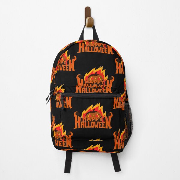 Item preview, Vintage Hand-Drawn Watercolor Happy Halloween Flaming Pumpkin designed and sold by Lovemountain.