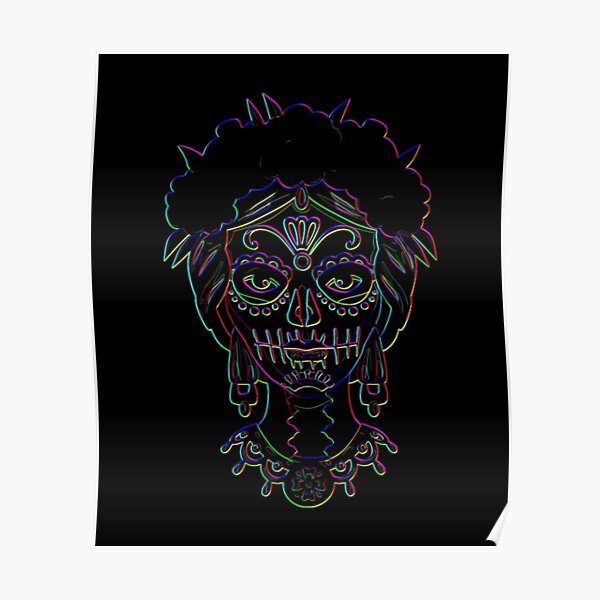 Colorful Day Of The Dead Dia De Los Muertos Poster