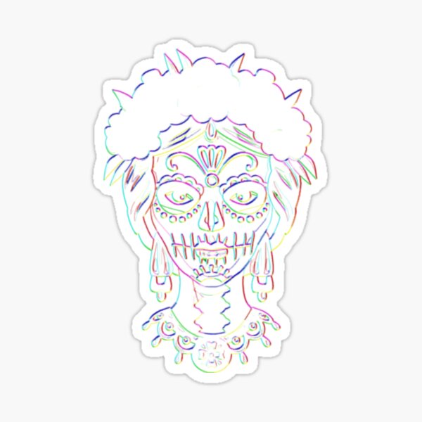 Colorful Day Of The Dead Dia De Los Muertos Sticker
