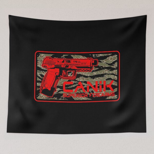 Item preview, Canik TP-9 TP9 Pistol 3D Retro Anime Gun - Warrior Operator - Badge - Magnum PI Camo Tiger Stripe designed and sold by Warhawk Designs.