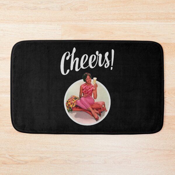 Item preview, Cheers!!! white circle and a lady inviting us a drink! designed and sold by OptLuv.