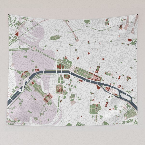 Item preview, Paris city map minimal designed and sold by PlanosUrbanos.