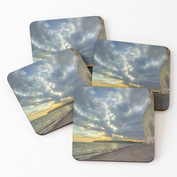 Item preview, Beautiful sunset  on the beach view beside the mountain mock  designed and sold by Durgaa D.