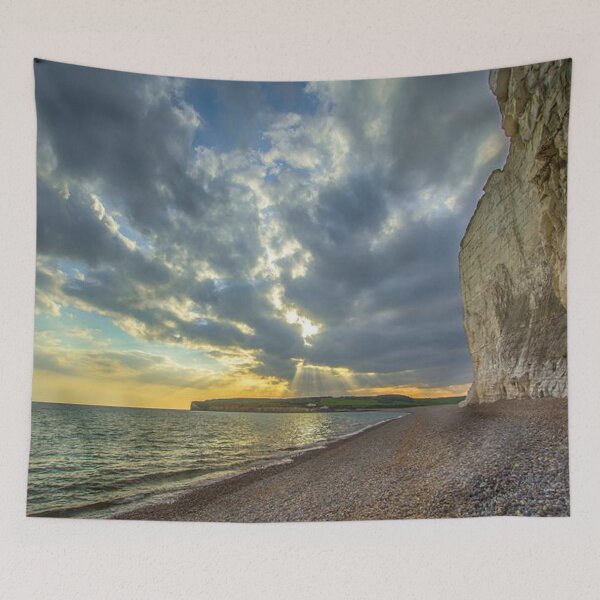 Item preview, Beautiful sunset  on the beach view beside the mountain mock  designed and sold by Durgaa D.