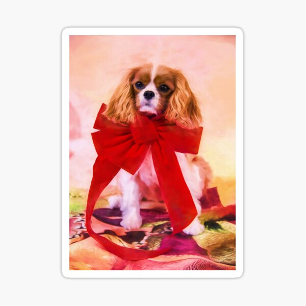 Christmas Joy Of A Cavalier King Charles Sticker