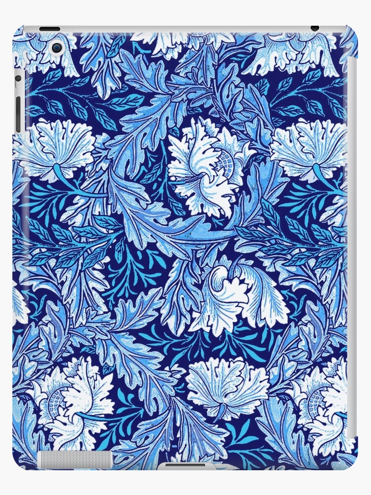 William Morris Floral, Cobalt Blue and White | iPad Case & Skin