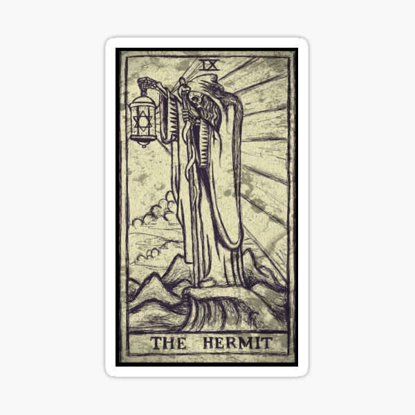 the hermit hermit,hermetic,occult,tarot,skeleton,witch.