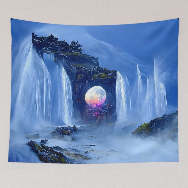 Item preview, Magical waterfalls portal designed and sold by manacosmicdance.