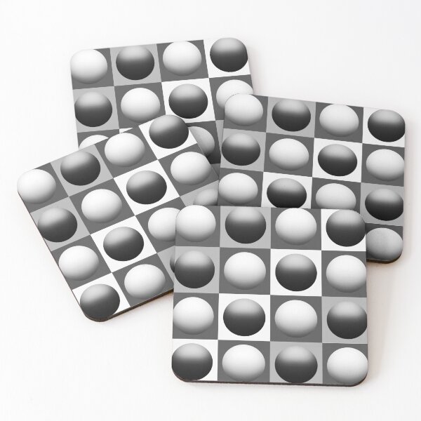 Item preview, Grid of Spheres, Black, White and Gray / Grey designed and sold by Marymarice.
