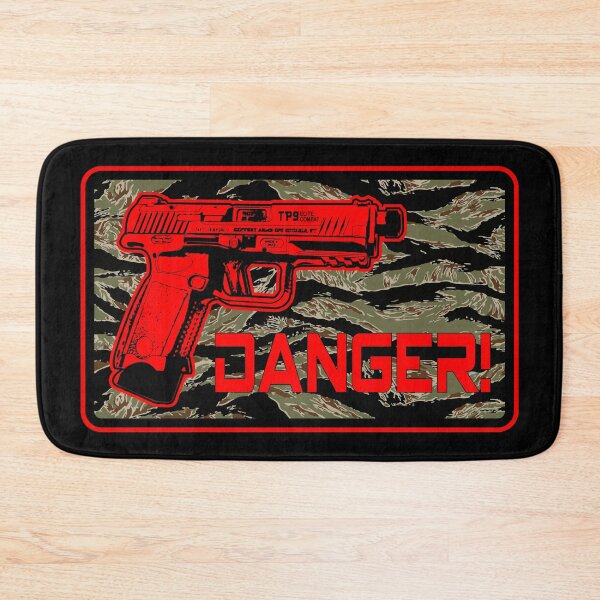Item preview, Canik TP-9 TP9 Pistol 3D Retro Anime Gun - Warrior Operator - Badge Danger - Magnum PI Camo Tiger Stripes designed and sold by Warhawk Designs.