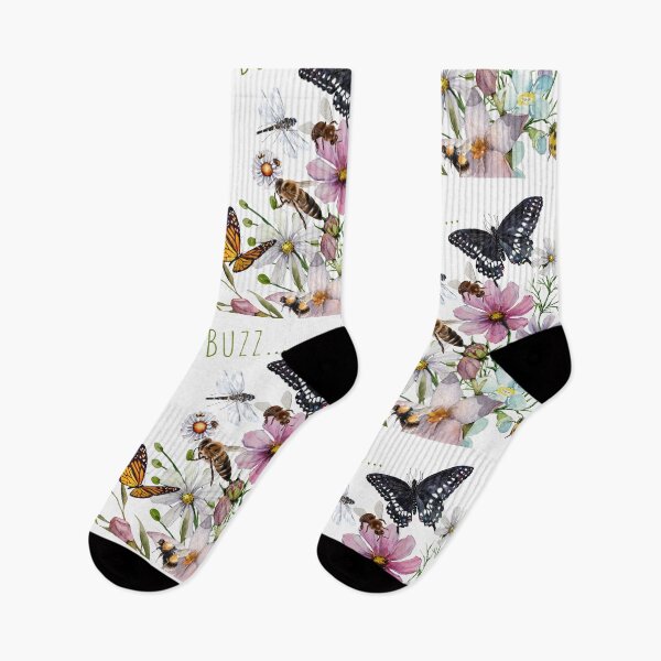Item preview, Wildflowers & Pollinators Watercolor Illustration Design  designed and sold by EarthArtDesigns.