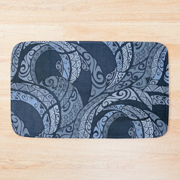 Item preview, Hawaiian Traditional Ocean Blue Tapa designed and sold by J Marielle Designs.