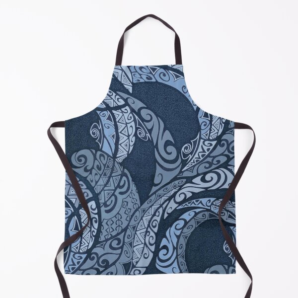 Item preview, Hawaiian Traditional Ocean Blue Tapa designed and sold by J Marielle Designs.
