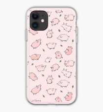 Pink Pigs with Green Acorns iPhone Case