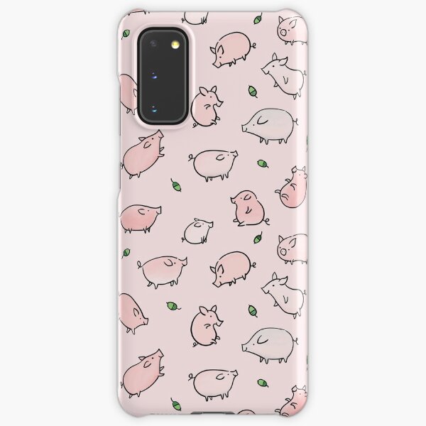 Pink Pigs with Green Acorns Samsung Galaxy Snap Case