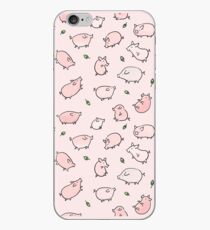 Pink Pigs with Green Acorns iPhone Case