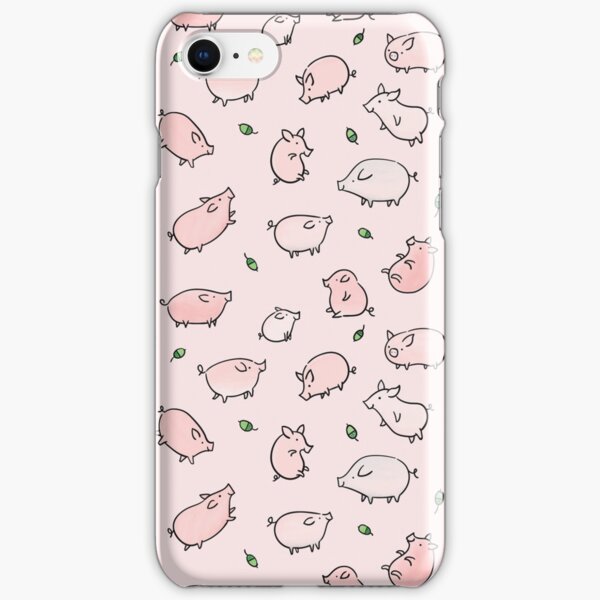 Pink Pigs with Green Acorns iPhone Snap Case