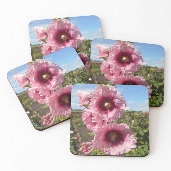 Item preview, Pink Hollyhock designed and sold by Floral-Art.