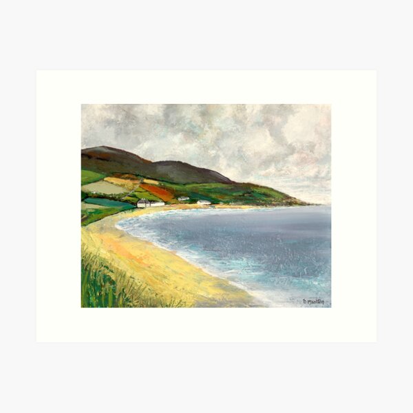 Item preview, Beach at Cushendun Village County Antrim Coastal Painting | North Coast| Northern Ireland designed and sold by BuyIrishArt.