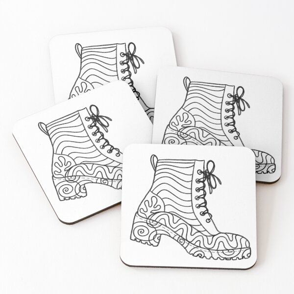 Item preview, Combat boot - black and white designed and sold by Jeandabean.