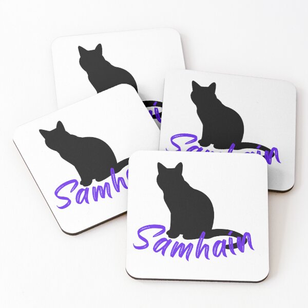 Item preview, Simple Purple Samhain Black Cat designed and sold by 4ofLikeKind.