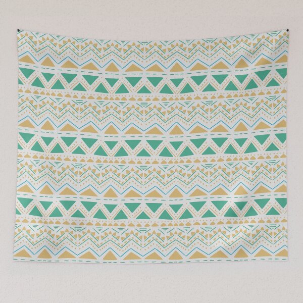 Item preview, Blue and Yellow Tribal Pattern designed and sold by TeraLynne.
