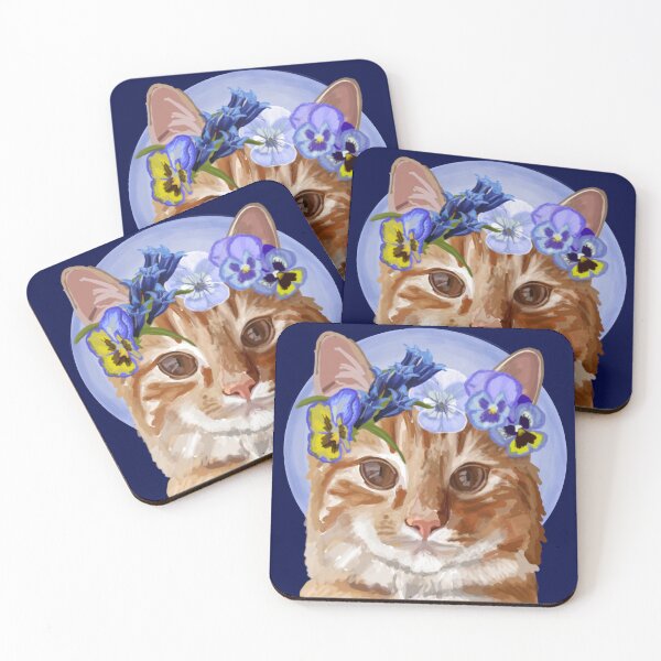 Item preview, Ginger Cat Portrait  designed and sold by DrawBotanical.