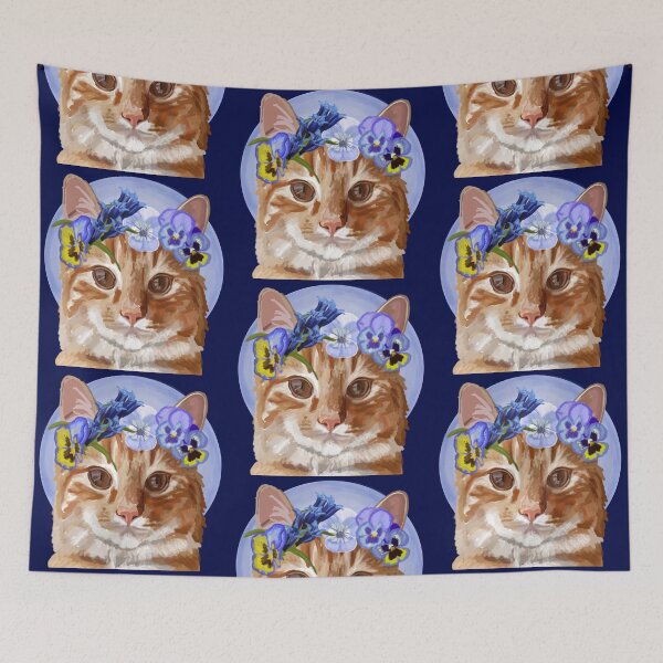 Item preview, Ginger Cat Portrait  designed and sold by DrawBotanical.