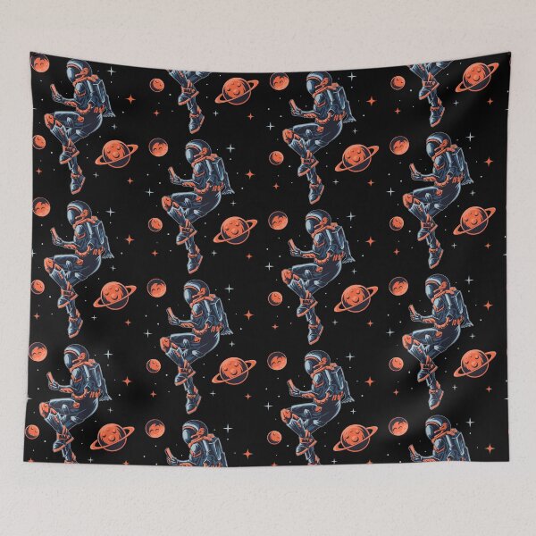 Item preview, Astronaut with mobile in space, cool space design designed and sold by reka88.