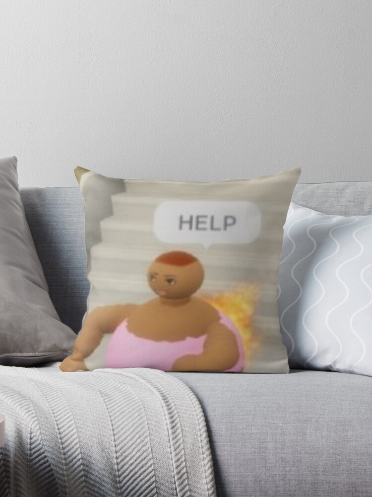 Spun Polyester Square Pillow Roblox Face Pillow / Meme 