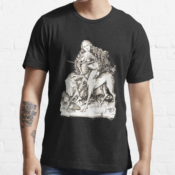 The wild girl and the Unicorn - (1467) HD Essential T-Shirt