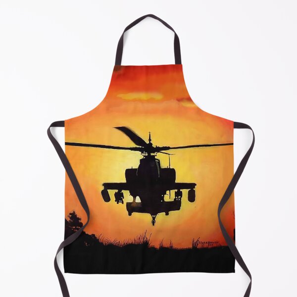 Item preview, AH-64 Apache Helicopter Oil Painting designed and sold by CoolCarVideos.