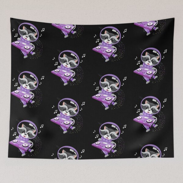 Item preview, Space Dj, cute raccoon astronaut dj in space designed and sold by reka88.