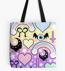 Pastel Goth Collage Tote Bag