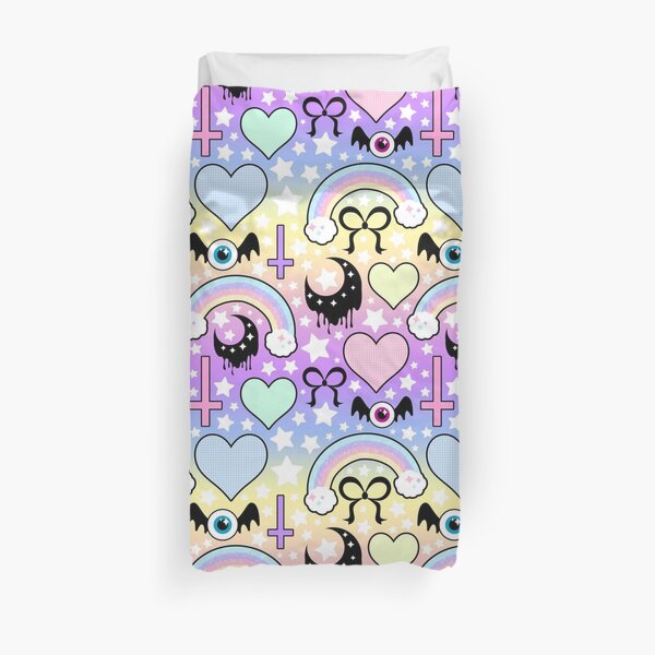 Pastel Goth Collage Duvet Cover