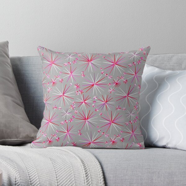 Pink and shop gray decorative pillows