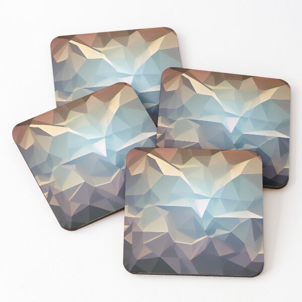 Item preview, Polygon Peak Hexagonal Art in Darker Natural Colors designed and sold by Evolvity.