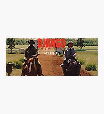 Lámina fotográfica Django Unchained- Django y el Dr. King Shultz en caballos